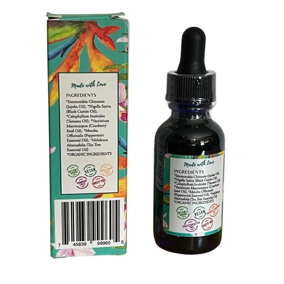 TropicGyal Naturals Hair Organic Scalp Treatment Oil 1oz/30ml NEW IN BOX, Sealed - Picture 3 of 7
